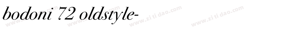 bodoni 72 oldstyle字体转换